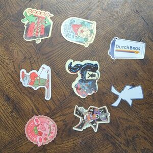 Lot of 8 Dutch Bros Stickers (Holiday Pack)